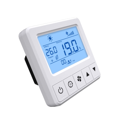 FC182 digital fan coil thermostat with external sensor or key card