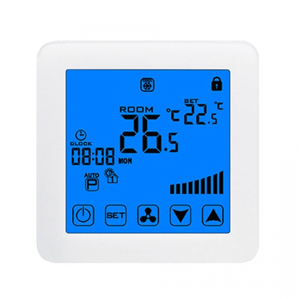 HY08AC-01 touch screen programmable fan coil thermostat