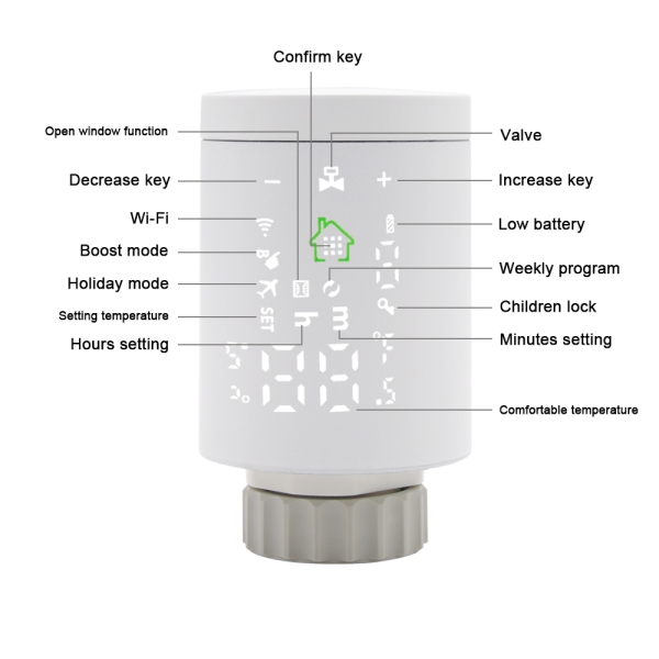 HY368 ZigBee Programmable TRV controller