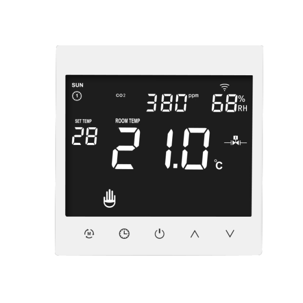 FC285 WiFi programmable Heating Thermostat for water heating or gas boiler with humidity & TVOC